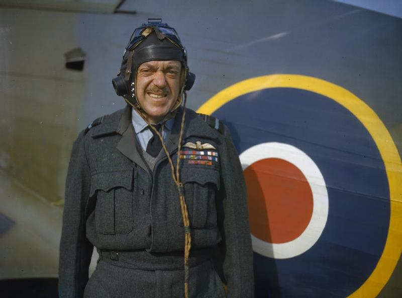 AVM Barratt (below) dispatched other squadrons throughout the day to harass the columns with 150 squadron taking off in 2 sections of 2 & one of 3 taking off between 2:45 and 3:57p.m.