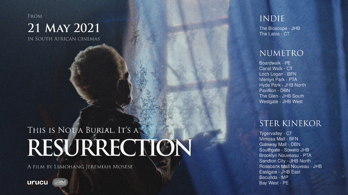 DIFFest's tweet photo. Remember the opening film for #DIFF2020, This Is Not A Burial, It's A Resurrection?
GREAT NEWS! Next week it'll be out in Cinemas around South Africa.
See poster for details👇
#DurbanInternatilFilmFest https://t.co/KYIa3sHUNx