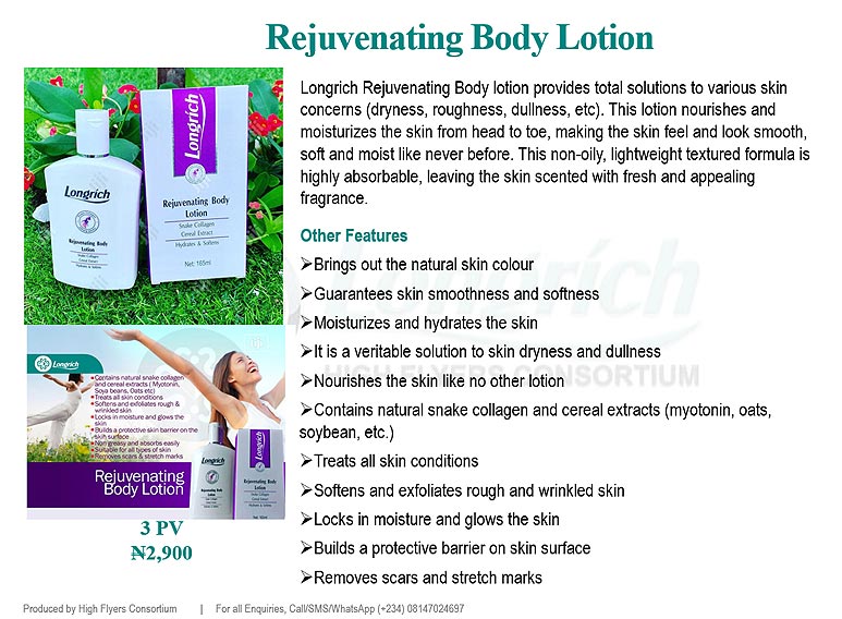 Longrich Consortium on Twitter: "Get the help your skin requires with the Longrich Rejuvenating Body Lotion. https://t.co/SVil10Qjye" /