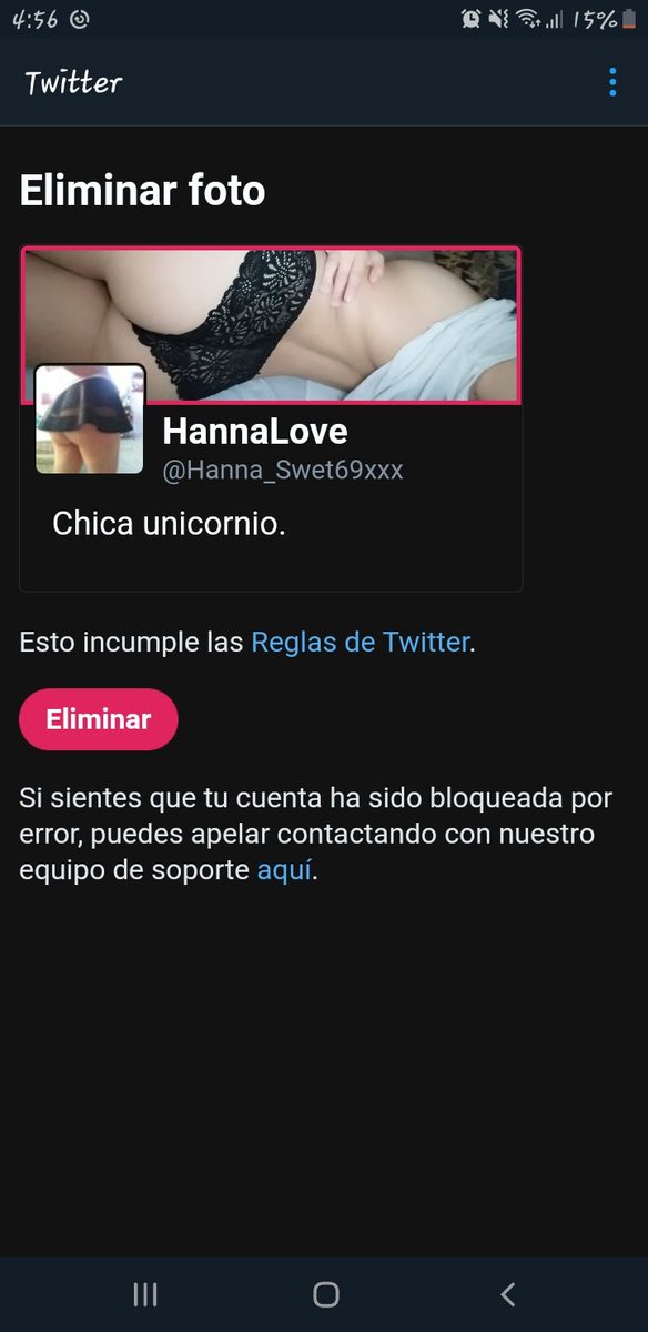 Karinafck25's tweet photo. No mames Twitter...
#delicadito
Ahora resulta que esa foto incumple sus reglas por provocar excitación sexual... https://t.co/jE5MSWtARh