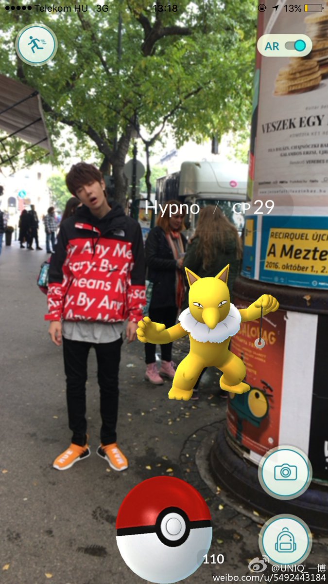 When Yibo went on Pokémon Go adventure catching Pokemons~ (until his phone's battery got drained lol)