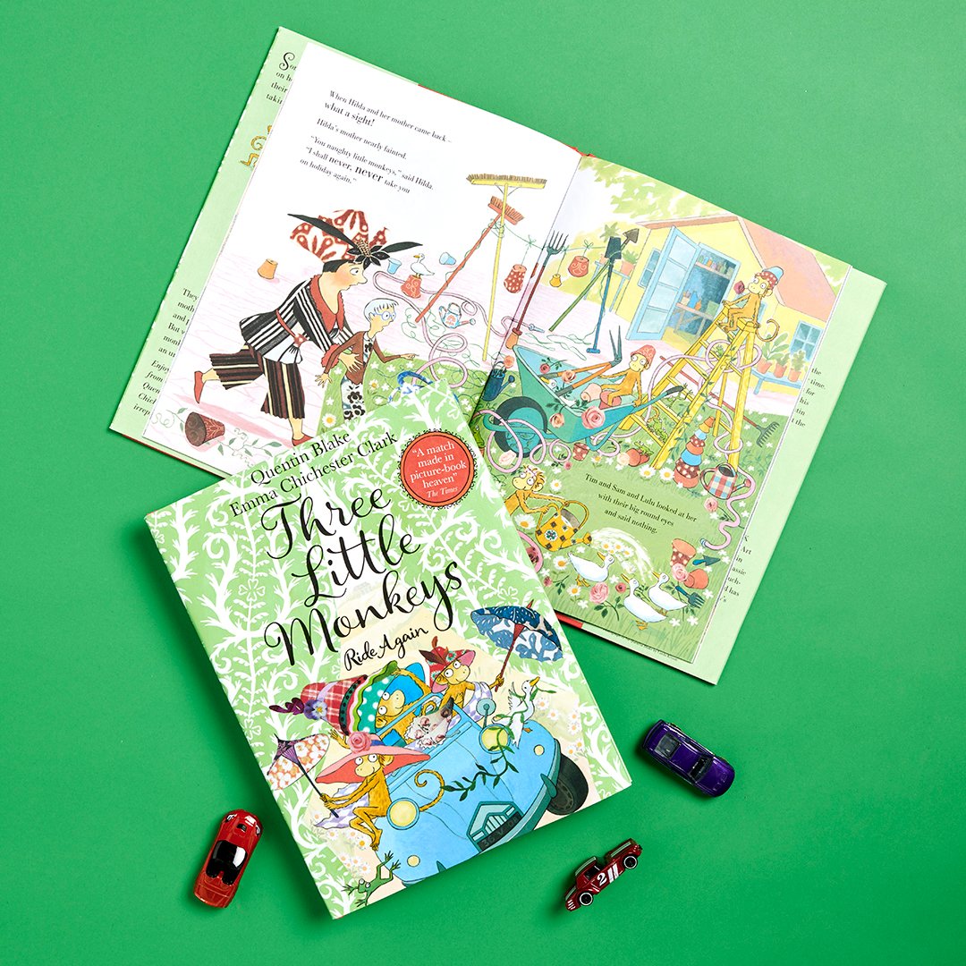 ...  @QuentinBlakeHQ,  @emmachichesterc and OLIVIA COLEMAN. Is there a better combination of people?! They came together to create the Three Little Monkeys Ride Again Book & CD and it is a treat to read and listen to!Out this Thursday 