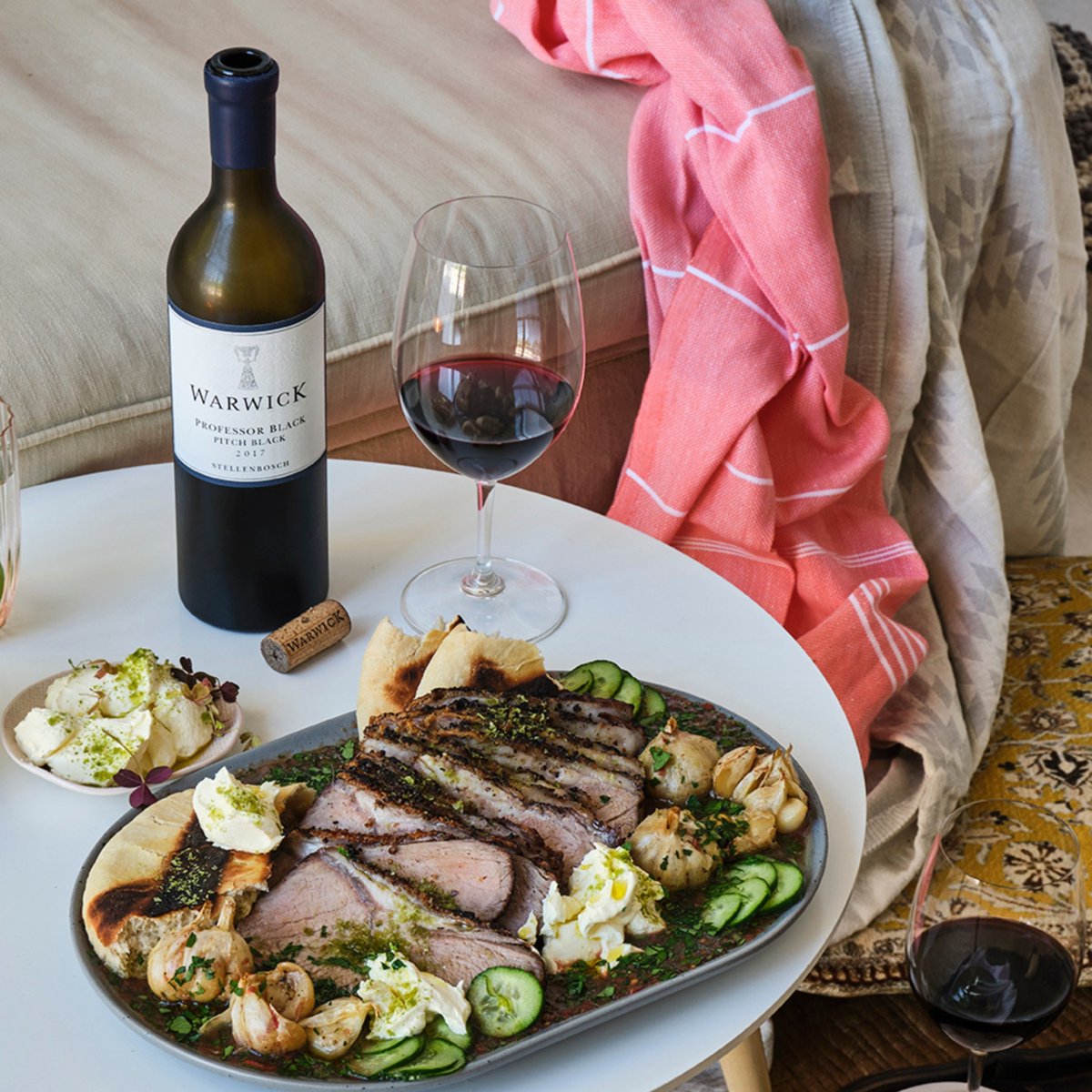 warwickwine's tweet photo. Join us as we slow down this season with this 'Slow Braised Beef Sirloin' #recipe. Flavoured with green herbs, slightly charred & topped with a sweet & sour cucumber pickle. Pair with Warwick Professor Black Pitch Black. #ClubWarwick, get the recipe: https://t.co/ICk3I0ZmAP #wine https://t.co/0pAsd28SJN