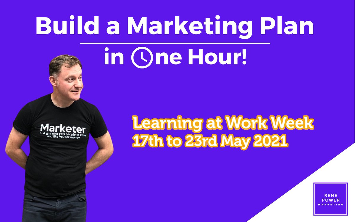 renepower's tweet image. What are you doing for #LearnAtWorkWeek ?

If you&apos;re a stressed b2b marketer desperate to move from chaotic to CONFIDENT... with REPEATABLE, marketing strategies that build engaged audiences and create sales opportunities...

This is for you!

renepower.co.uk/free-marketing…