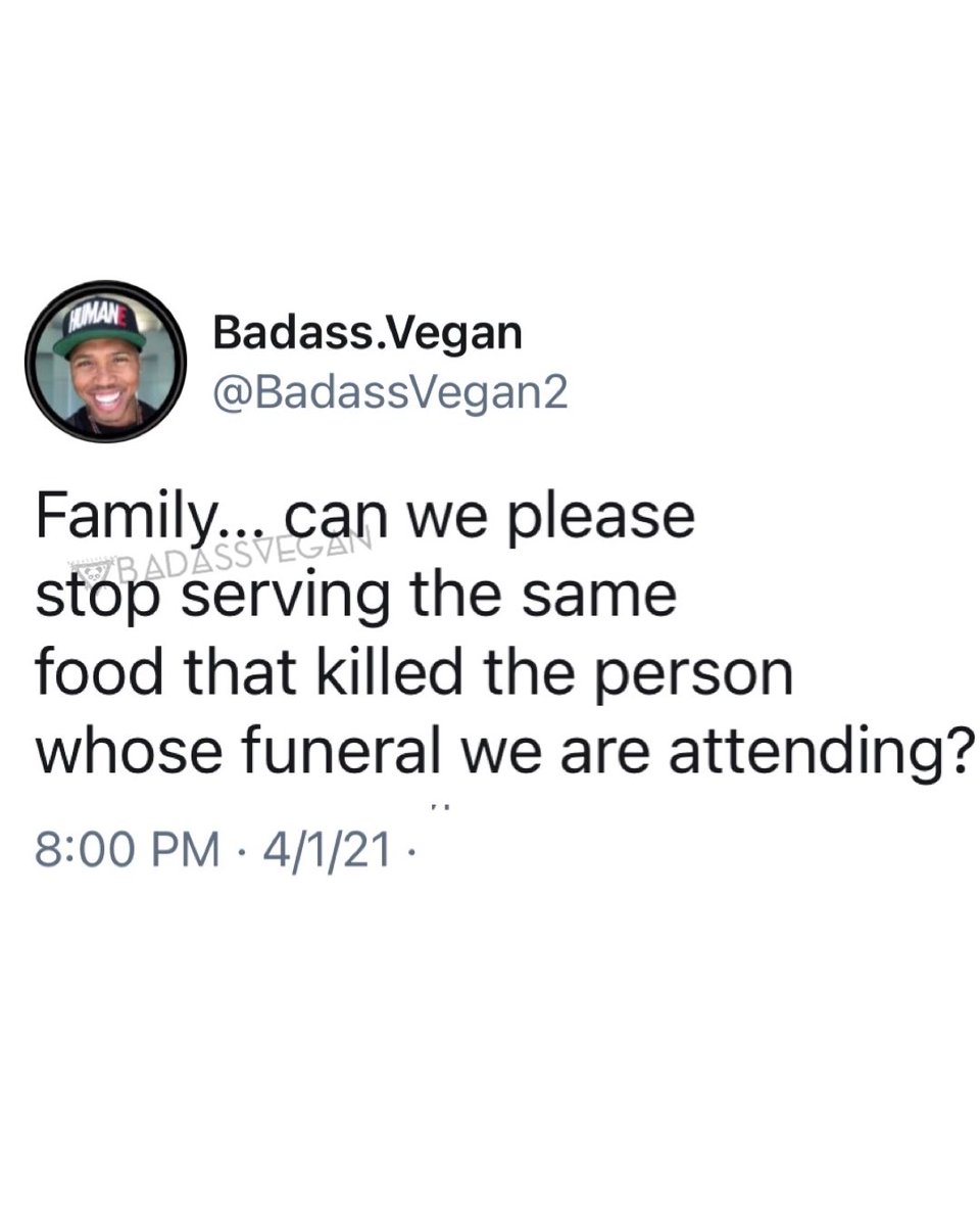 I’ve sat at too many funerals where people are talking shit about how the person who passed should have eaten better and how they just wouldn’t change their ways... only for everyone talking shit to hold that conversation over the very same foods that the loved one was eating. 🥴