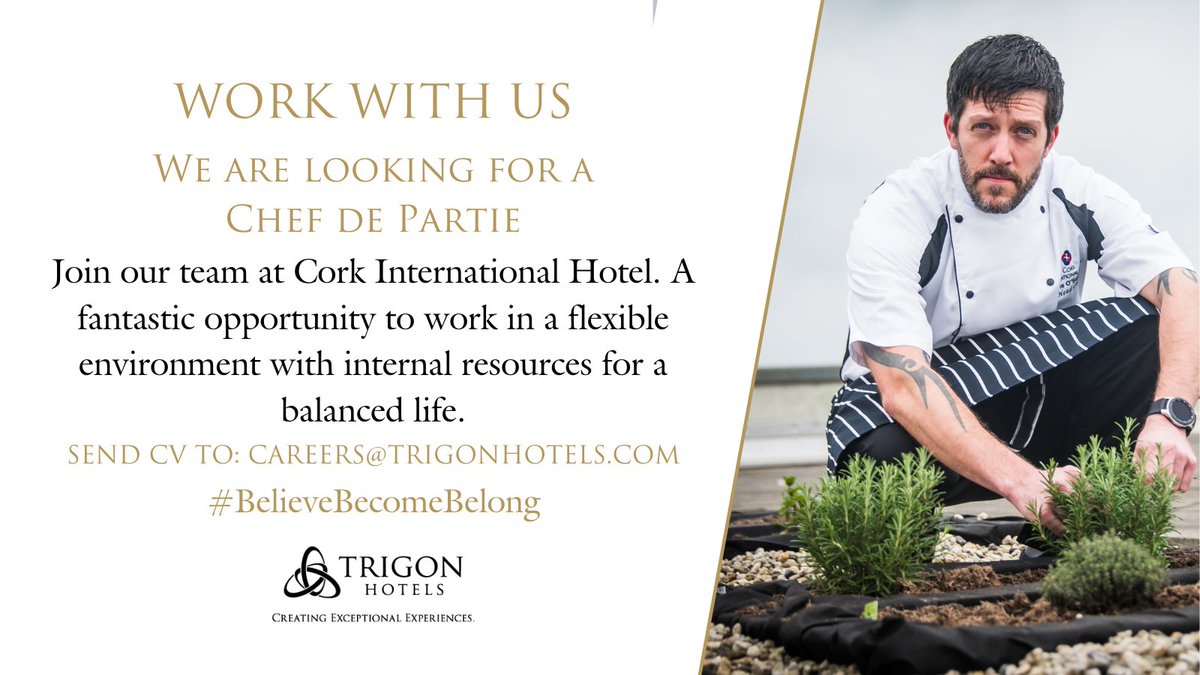 TrigonHotels's tweet image. JOIN OUR TEAM 

Bring us your passion and we will show you a world of opportunity

#ChefDePartie #IrishChef 
@TourismHospDept @hospitality_irl
