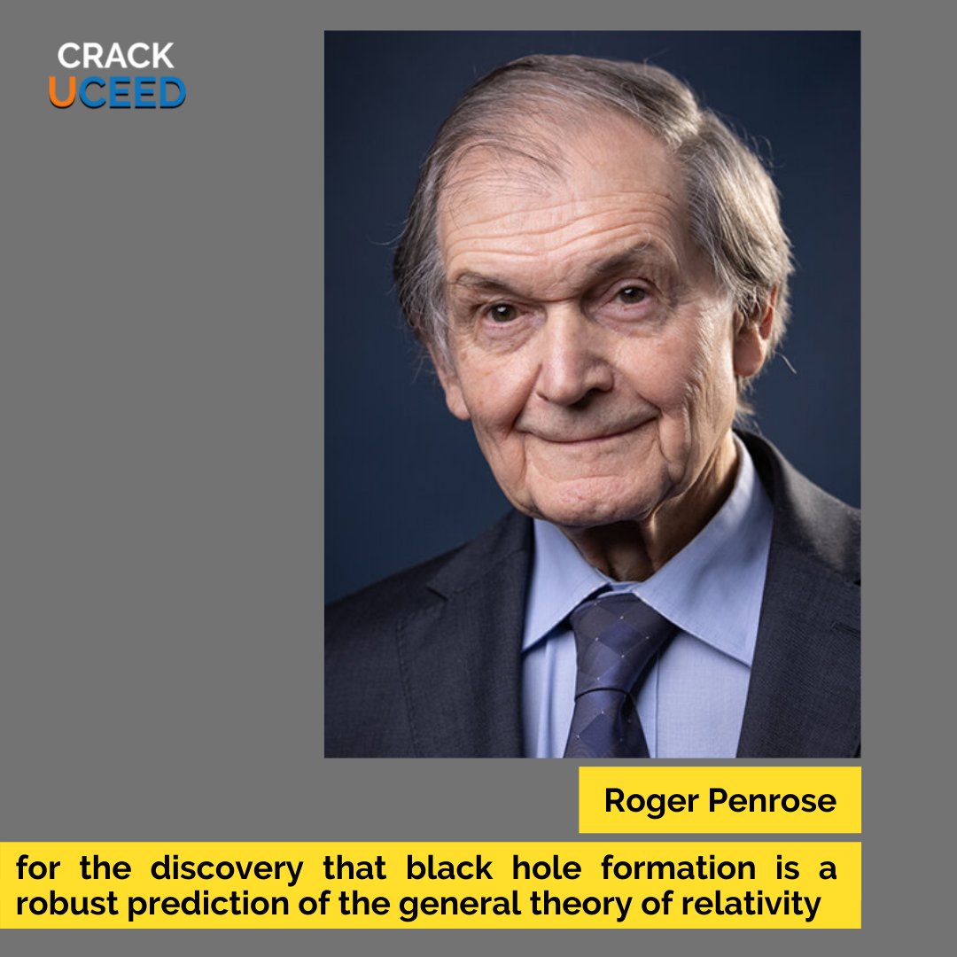 CrackUceed's tweet photo. Nobel Prize 2020- Physics

#NobelPrize #Nobel #NobelPrize2020 #AlfredNobel #TheNobel #PrestigiousPrize #Recognition #Noble #NobelPrize2021 #CrackUCEED #UCEED #CEED #UCEED2020 #UCEED2021 #CEED2020 #CEED2021 #GKforUCEED #GKforCEED #RogerPenrose #ReinhardGenzel #AndreaGhez https://t.co/W6Ow6RLnaS