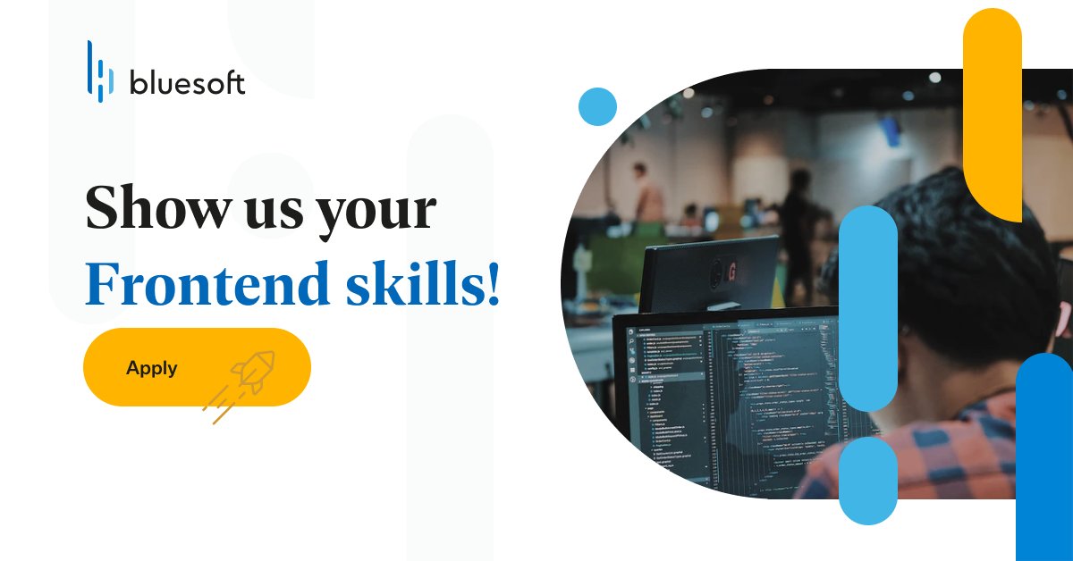 Are you looking for your next #frontend challenge? 🧑‍💻 Check out our openings, we’re looking for skilled frontend developers across various technologies and industries – hiring for retail and media projects right now, but more to come! 

🚀bluesoft.com/careers/

#joinbluesoft