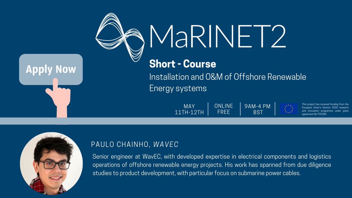 WavecOfficial's tweet photo. Paulo Chainho, senior engineer at @WavecOfficial is now presenting the session: Installing electrical infrastructure in marine environments.
Paulo´s experience involves #DTOcean and #WindFloat Atlantic projects participation.
Join now👉https://t.co/ofq3rJPUvF
#renewableenergy https://t.co/wbYUgQsdhC