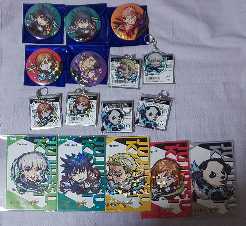 sakuya_tuki's tweet photo. 【交換譲渡】呪術廻戦 モンスト モンスターストライク 

譲＞
アクキー：☆狗巻 ☆七海 釘崎2 パンダ2
缶バッジ：☆伏黒2 虎杖 釘崎 東堂
特典：狗巻 伏黒 七海 釘崎 パンダ

求＞
各種 五条
無印のみ：定価+送料

釘崎・パンダは纏めて譲渡の場合それぞれの特典をお付けします。
送料相互負担。 https://t.co/zzniJRWOv9