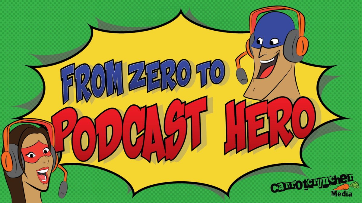 Starting next Monday (May 17th): FREE Podcast training!
If you're interested in creating your own #podcast but don't know where to start I'll show you everything you need to know to go "From Zero to Podcast HERO!" 🦸‍♀️🎙🦸‍♂️ 
More details and booking here: carrotcruncher.com/FromZero.html