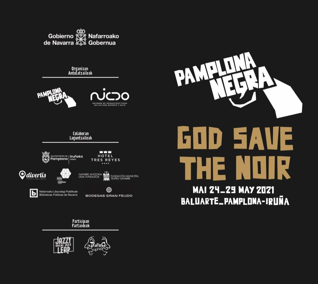 ⚫️Ya podéis consultar el programa de la VII edición de <a href="/PamplonaNegra/">Pamplona Negra</a> ⬇️
 
🔗pamplonanegra.com/es/#ProgramaDe…
 
#PN21 #noir #literatura #cine #talleres #conferencias y mucho +📚🔪📽️🕵️
