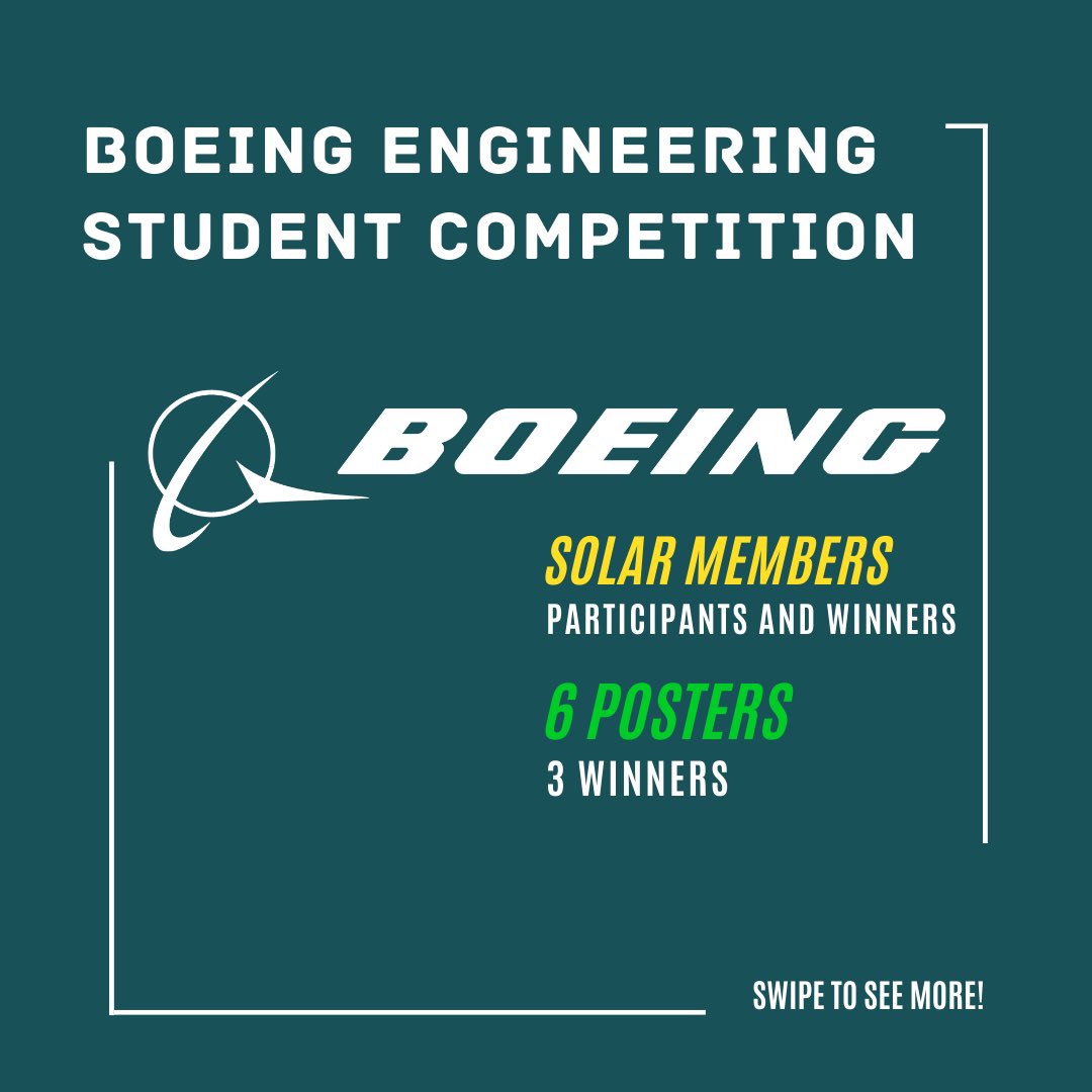 AlfaisalSolar's tweet photo. Our team has participated in the 2nd Boeing Engineering Student Competition with 6 posters and was able to achieve 2 first place and 1 third place wins across the different engineering tracks.

Congratulations to all participants and winners!👍🏼
•
•
#alfaisaluniversity #boeing https://t.co/ToAoht45gr
