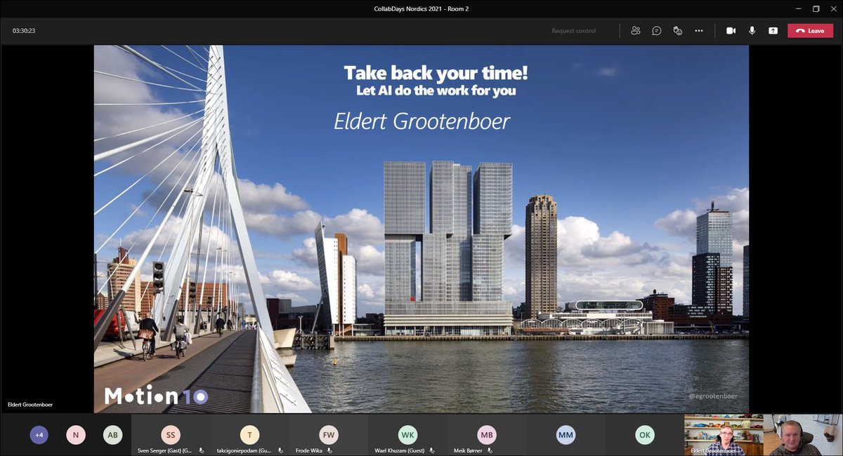 Knut Relbe-Moe (@knutrelbemoe) on Twitter photo Next up at #CollabdaysNordics <a href="/egrootenboer/">Eldert Grootenboer</a> delivering his session on how to get back time with AI
Thank you so much for sharing your knowledge and giving us our time back ๐๐ ๐ #shareingiscaring #MicrosoftTeams Next up at #CollabdaysNordics <a href="/egrootenboer/">Eldert Grootenboer</a> delivering his session on how to get back time with AI
Thank you so much for sharing your knowledge and giving us our time back ๐๐ ๐ #shareingiscaring #MicrosoftTeams