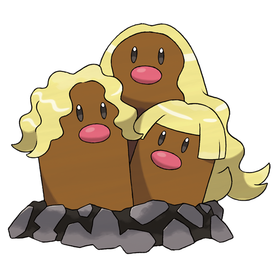 Kaji 髪型に興味がないアローラダグトリオ