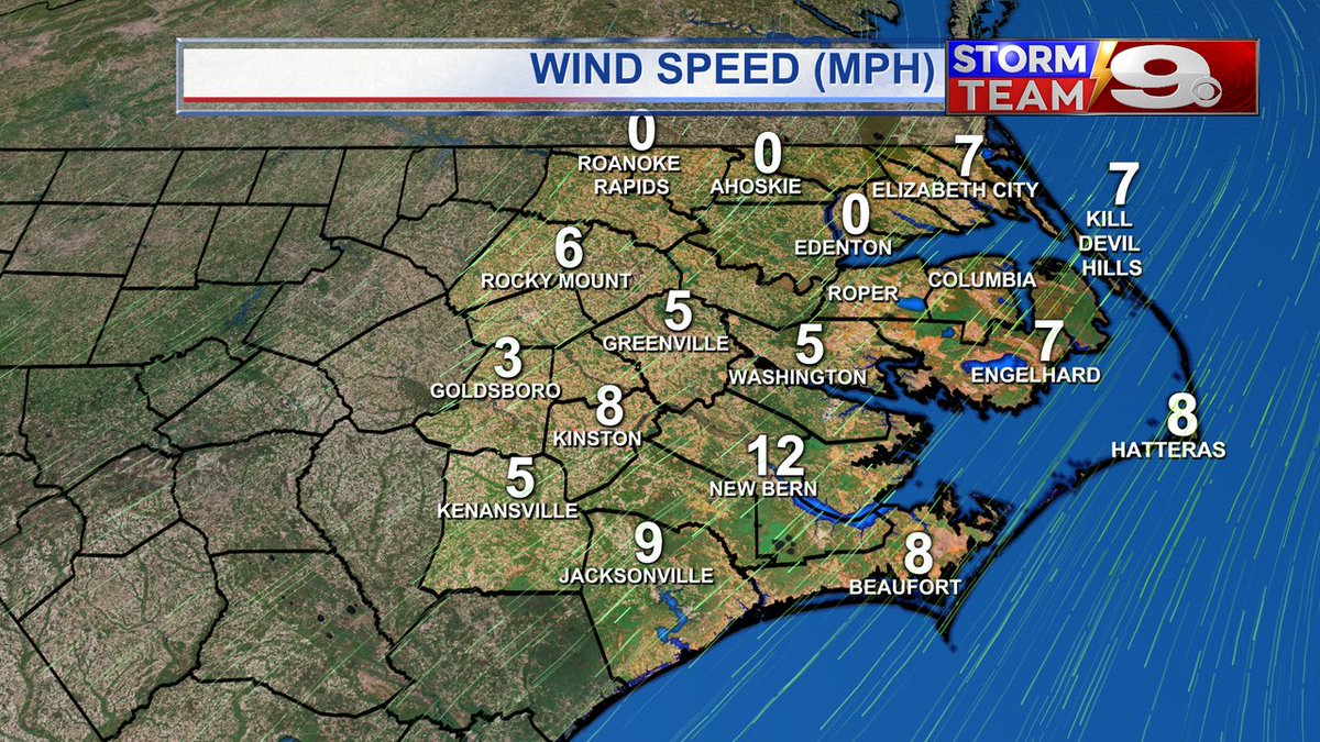 wnct9weather's tweet image. BIG WIND SHIFT TODAY
Winds have gone from southwesterly over the last 24 hours to now northeasterly. It's something we should get used to as those cooling breezes will be with us straight through midweek. Are you liking the brisk change of pace this morning?

#WNCTStormTeam9