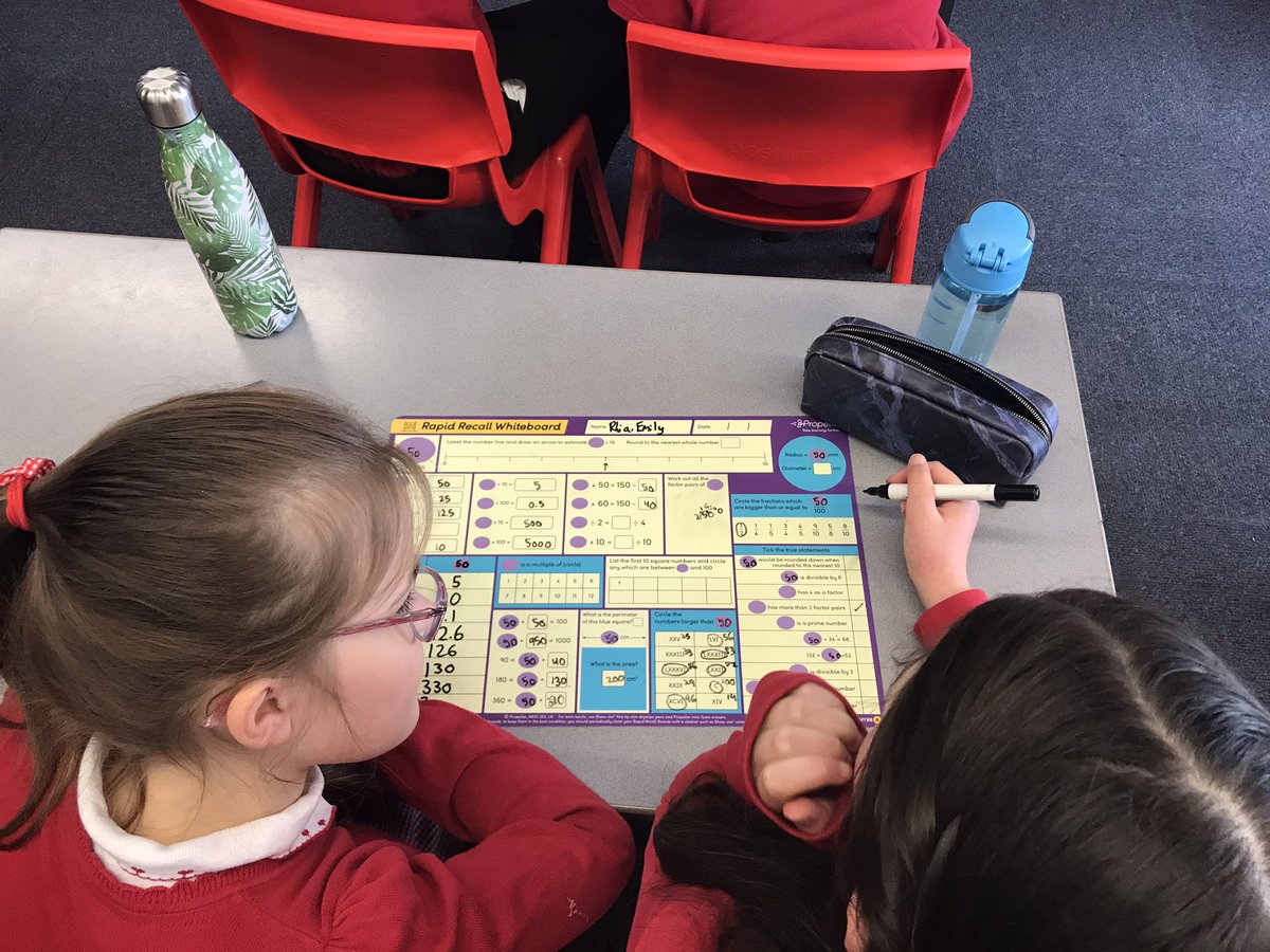 WhetstoneYear6's tweet photo. We started our day by completing our rapid recall boards in maths. We revised our knowledge of fractions, decimals, factor pairs and rounding. https://t.co/wPgHNwUx2L