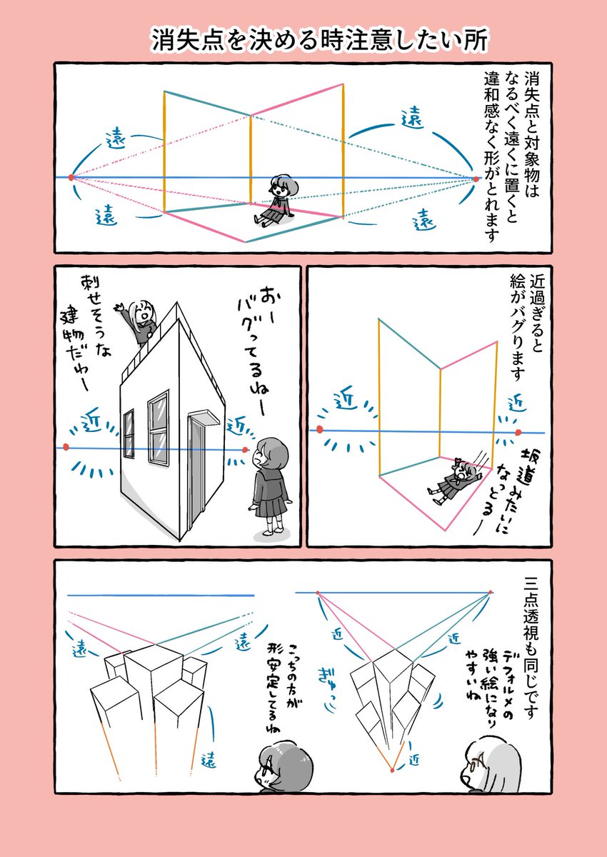 背景の描き方漫画再揚🖋消失点を決める時注意したいこと! 