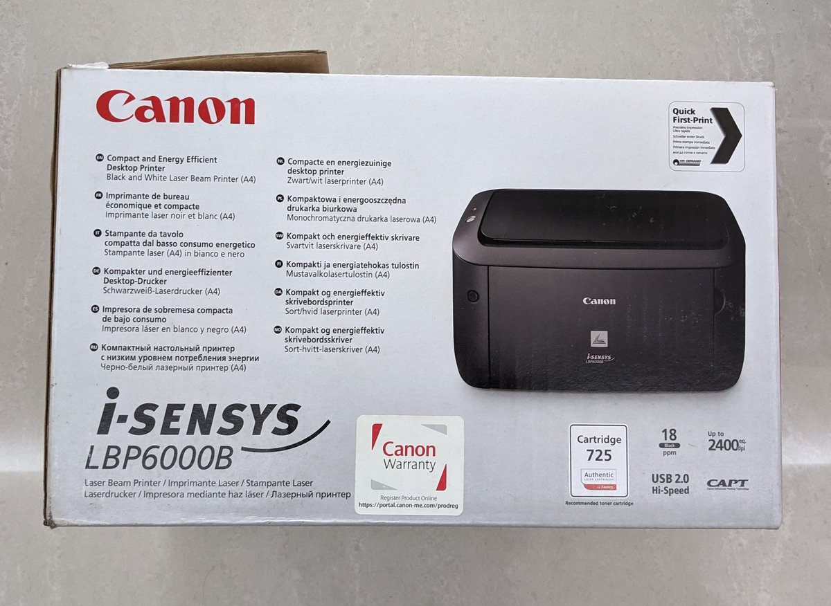 schraper zag Gevoel van schuld Dr. Rita El Khoury on Twitter: "3. Canon LBP6000B laser printer. All cables  included (+extra). Still like new. Laser cartridge still functional  (printed a test page properly, didn't install software to check