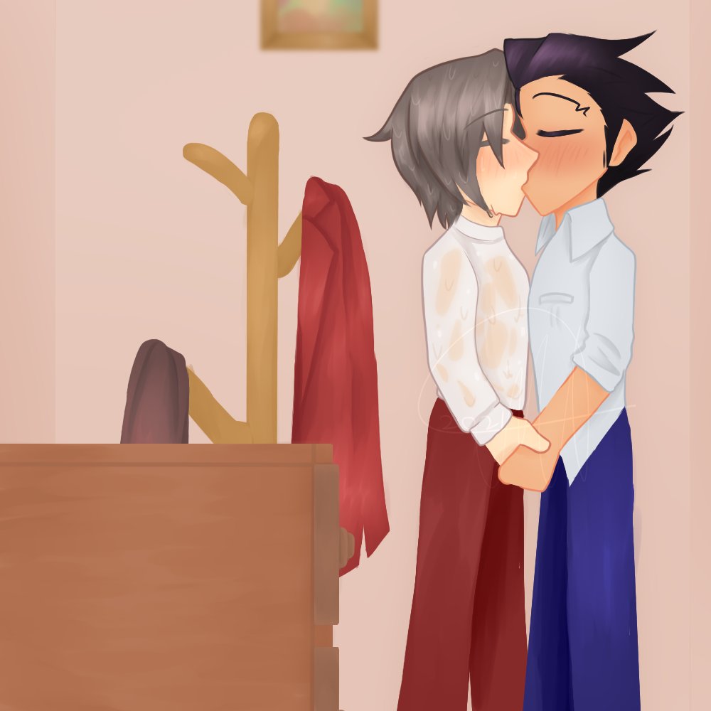 jul_idiot's tweet photo. I remembered a fic from a long time ago, I don't remember the name but I remember the story so well cuz it was ADORABLE-

#ArtistOnTwitter #digitalart #AceAttorney #phoenixwright #milesedgeworth #Narumitsu #Wrightworth #FANART https://t.co/XFLLBcNduC