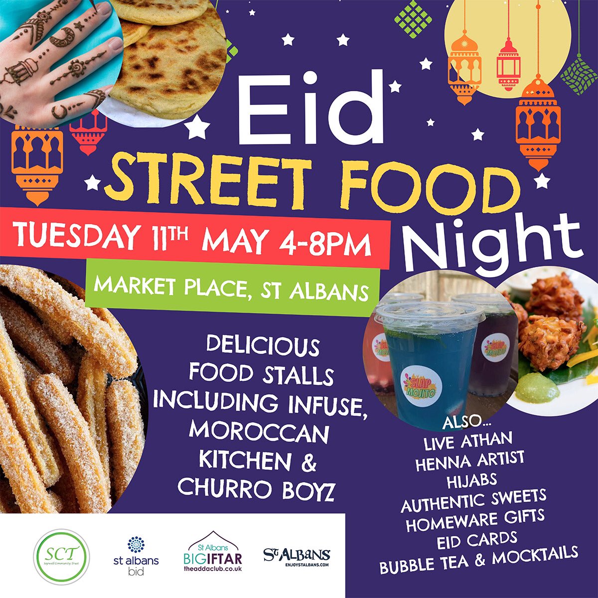 Proud moment for me, worked my socks off to put together #StAlbans first Eid Street Food Market - stall holders are all local businesses who have not yet had the opportunity to showcase their treasures &amp; talent - thx to @StAlbans_BID for accommodating #EidAlFitr #Ramadan