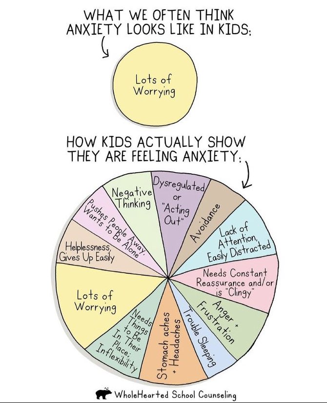 When working with students who exhibit anxiety, we must remember students will display anxiety in many different and individualized ways.