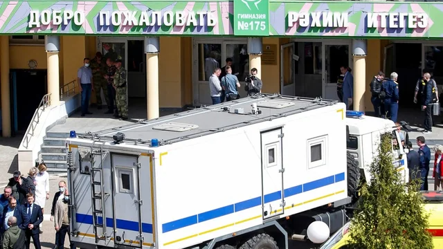 thehill's tweet photo. JUST IN: 8 dead in Russia school shooting https://t.co/KpX9lm6DiU https://t.co/GkvQJtz6TK