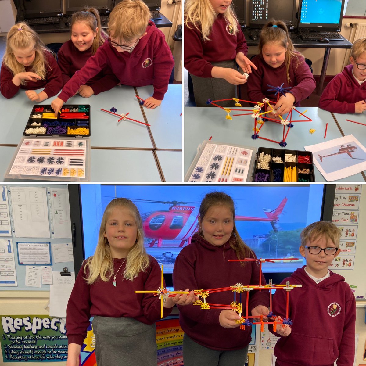 StTheresePT's tweet photo. Year 3 thoroughly enjoyed a visit from @XLWales who challenged them to design and build helicopters 🚁. They rose to the challenge using their #thinkingskills to solve problems. #ambitouscapablelearners #flighttopic ✈️ 🚁 https://t.co/XZVCkagm2C