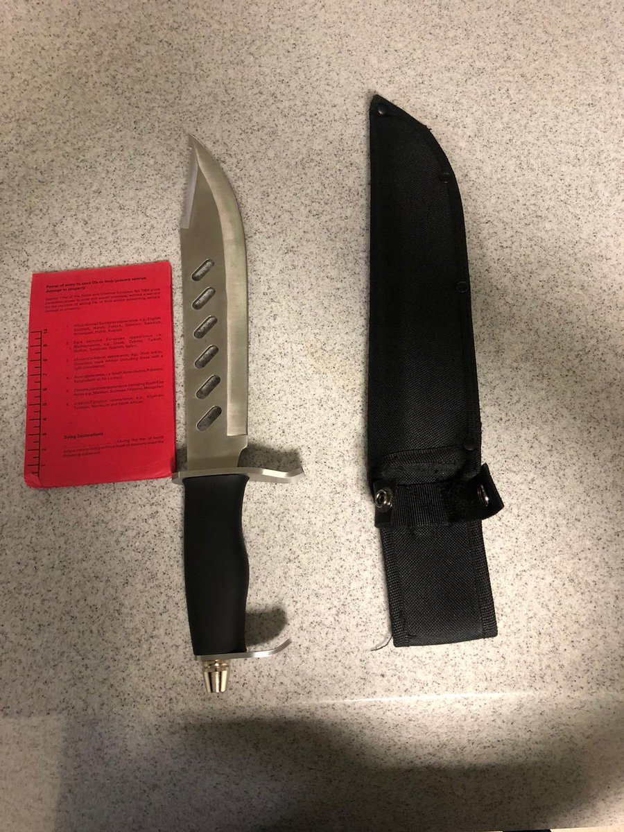 MetTaskforce's tweet image. #U52 are late turn Commissioners Reserve this week in @MPSSouthwark This knife was recovered from a group of three in #Walworth yesterday afternoon after a stop and search. #stopandsearch undoubtedly saves lives and makes our communities safer. ^5029U