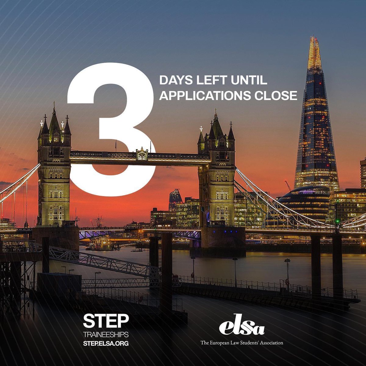 Stajyer Öğrenci Değişim Programı (STEP) ile birlikte kariyer planlarınızda yepyeni bir sayfa açma şansını kaçırmayın!

Staj imkanlarına başvurmak için son 3 gün kaldı! Siz de step.elsa.org adresinden portfolyoya göz atın ve başvurun!