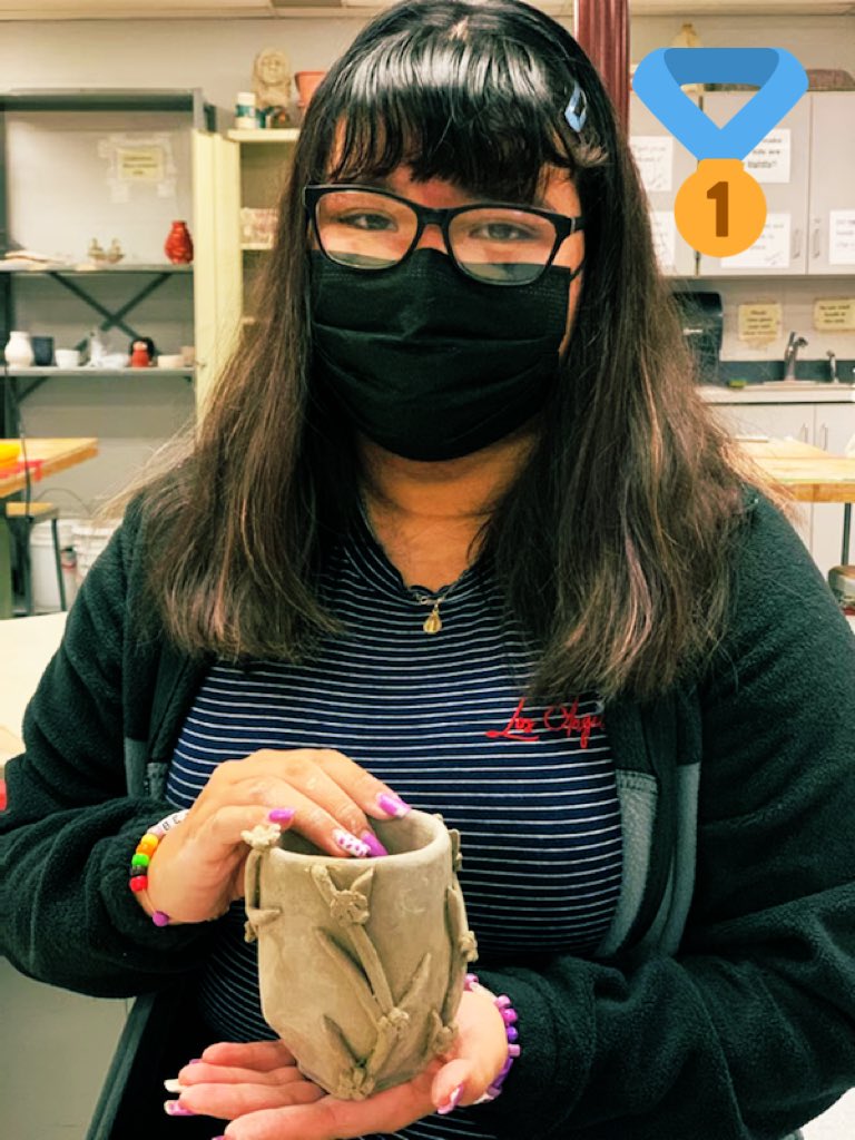 WCHS_FINEARTS's tweet photo. CONGRATS to our TOP  Sophomore @WCFlight2023 Jacqueline Garibay Rivera, expressing her imagination with clay. https://t.co/43ZMEjKiaN