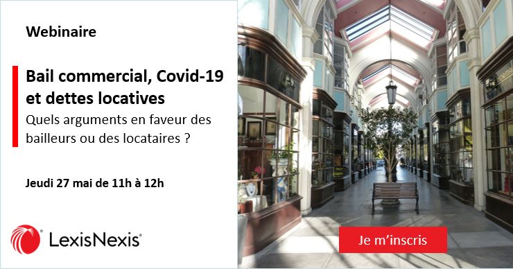 Ne manquez pas le Webinaire #Bail commercial, #Covid-19 et dettes locatives qui aura lieu le 27/05 de 11h à 12h, animé par le Professeur Joël Monéger (<a href="/JoelMoneger/">Moneger</a>).
Pour vous inscrire : bit.ly/3mJAijf