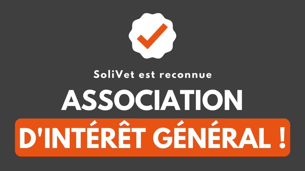 SoliVet est maintenant reconnue association d’intérêt général !!

⭐️ Nous sommes infiniment reconnaissant envers nos vétérinaires passionnés, qui s'engagent pour les personnes démunies et leurs animaux au quotidien🙏
