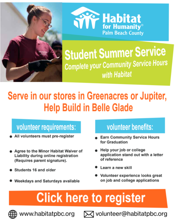 SRHS Counseling (@srhscounseling) on Twitter photo Looking for a way to give back and earn community service?! Habitat for Humanity can provide volunteers with a great experience that is more than just about earning hours. Check out the flyer. <a href="/HabitatPBC/">Habitat PBC</a> <a href="/SRHSHawks/">Seminole Ridge HS</a> Looking for a way to give back and earn community service?! Habitat for Humanity can provide volunteers with a great experience that is more than just about earning hours. Check out the flyer. <a href="/HabitatPBC/">Habitat PBC</a> <a href="/SRHSHawks/">Seminole Ridge HS</a>