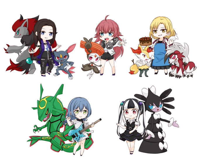 リクエストで描いたRAS+ポケモン絵です。
自分じゃ思いつかない組み合わせだったんで新鮮で楽しかったです😊ありがとうございました。 