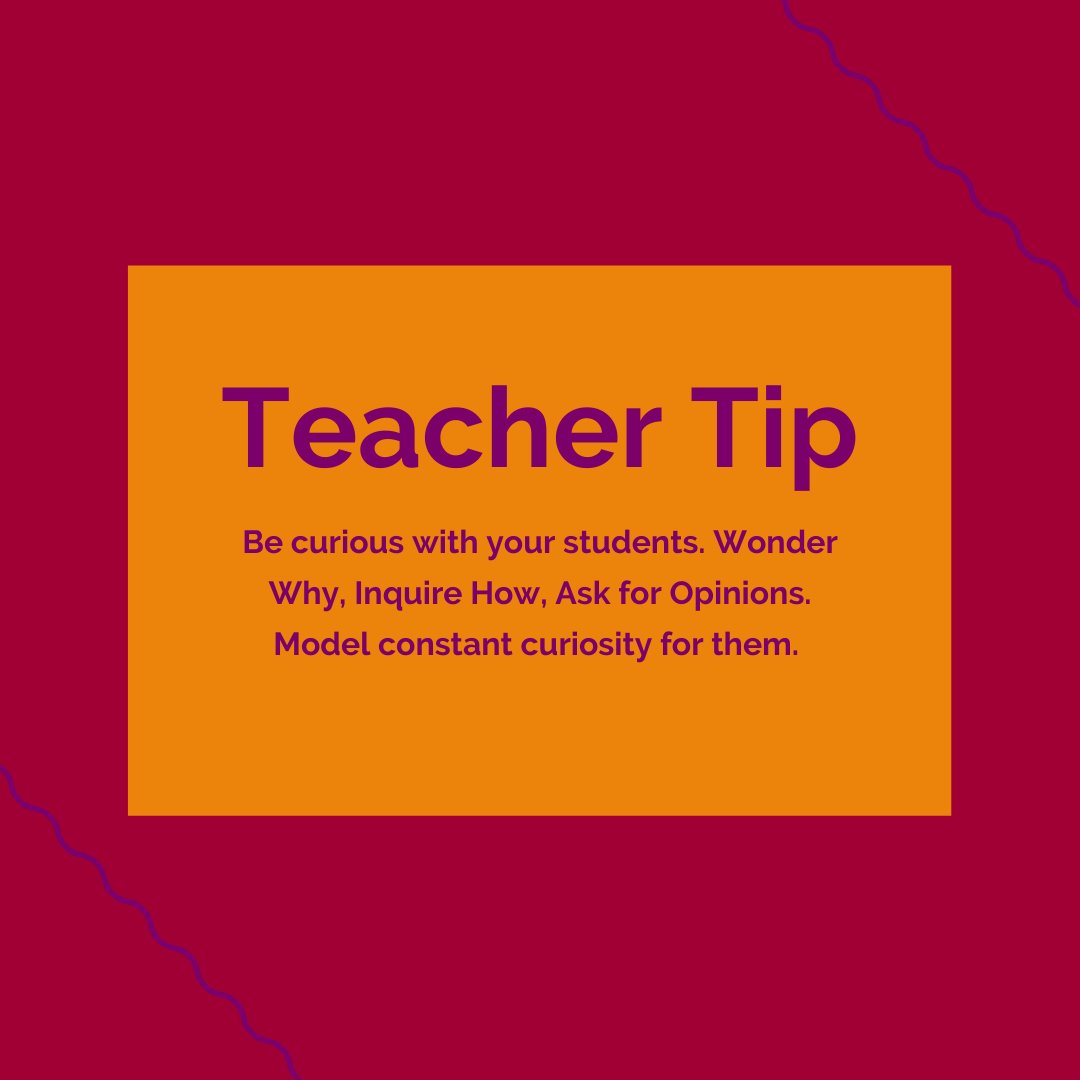 WhyMaker's tweet photo. Be curious with your students. Wonder Why, Inquire How, Ask for Opinions. Model constant curiosity for them.
#teacherssupportingteachers #youngengineers #teachertiptuesday #teachersforteachers #personaldevelopmentworkshop #teachersmatter #distancelearning #makerspace https://t.co/ul3lefGDH1