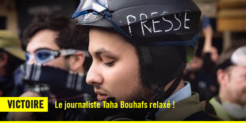 amnestyfrance's tweet photo. Le journaliste @T_Bouhafs est relaxé !

Une excellente nouvelle : le Tribunal de Créteil a décidé que les accusations d’« outrage et rébellion » n’étaient pas avérées, ce qui était démontré par les vidéos.

Non, filmer la police n’est pas un délit. https://t.co/fylGkpxbLl