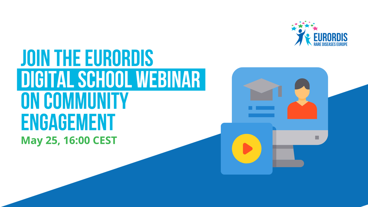eurordis's tweet photo. Would you like to know how to start a discussion or create engaging content to promote your rare disease community online? Join the #EURORDISDigitalSchool webinar on Community Engagement

📅25 May 4-6 pm CEST
🗣️Richard Millington (@FeverBee)
👉Register NOW https://t.co/1PZV4vN9kg https://t.co/faem45bsxs