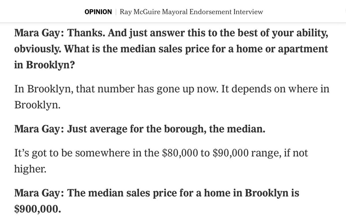 Monica Klein (@monicacklein) on Twitter photo .@RayForMayor & <a href="/ShaunDonovanNYC/">Shaun Donovan</a> both think a home in Brooklyn costs $100K...
How can you fix the city’s housing crisis if you’re this oblivious? .@RayForMayor & <a href="/ShaunDonovanNYC/">Shaun Donovan</a> both think a home in Brooklyn costs $100K...
How can you fix the city’s housing crisis if you’re this oblivious?