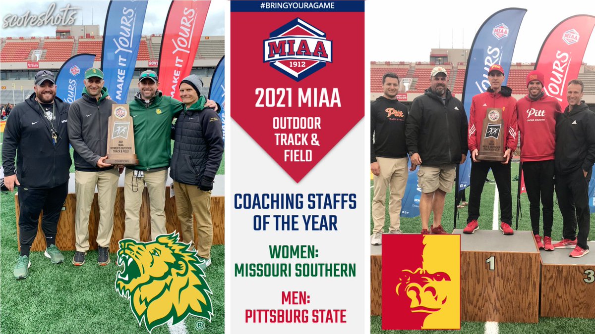 TheMIAA's tweet photo. We are proud to announce our 2021 Outdoor Track &amp; Field Coaching Staffs of the Year! Congratulations to @MoSoXCTF &amp; @GorillasTrack on winning this year's honors! #BringYourAGame🏆 @PittStGorillas @mososports
🔗: https://t.co/1pm1VHAqkR https://t.co/0SNSpuoEnU