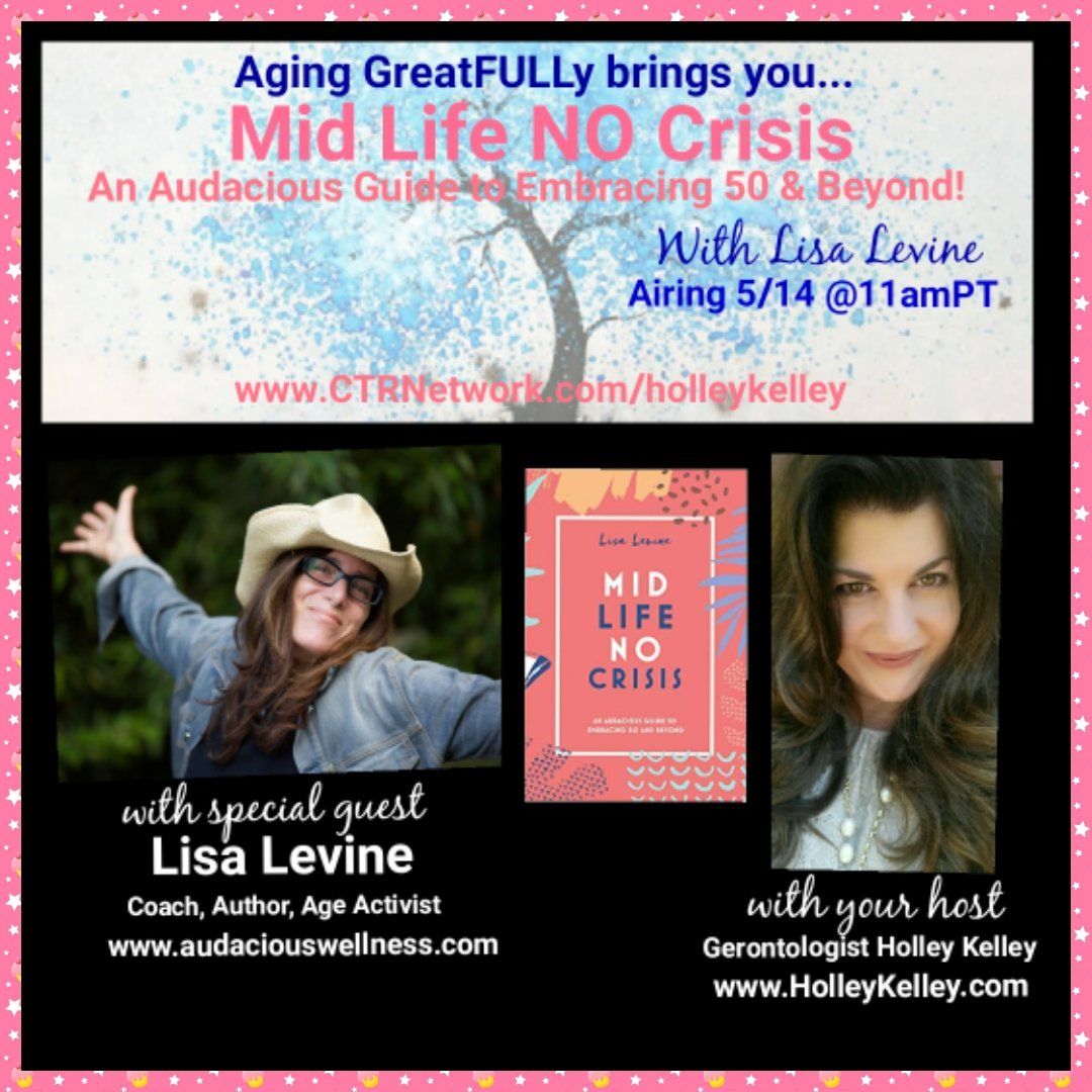 lifesanattitude's tweet photo. Mid Life NO Crisis!💥🚫
5/14 on #AgingGreatFULLy🎙 we welcome #LisaLevine #Midlife #Coach #Author to explore an #Audacious Guide to Embracing #Fifty & Beyond!
It's all happening at https://t.co/oVVjesfddD then to #podcast everywhere you enjoy listening!🎧 #BoldNotOld #BestLifeNow https://t.co/UrOBevqhlb