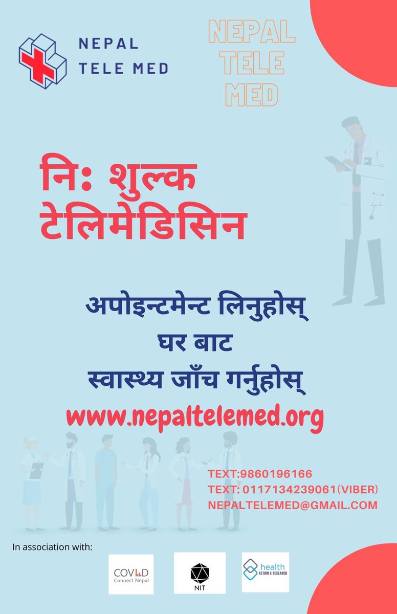 Free Telemedicine! 
 @covid_nepal #NepalCovid