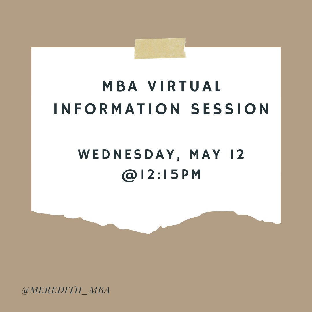 Meredith MBA Program tweet media