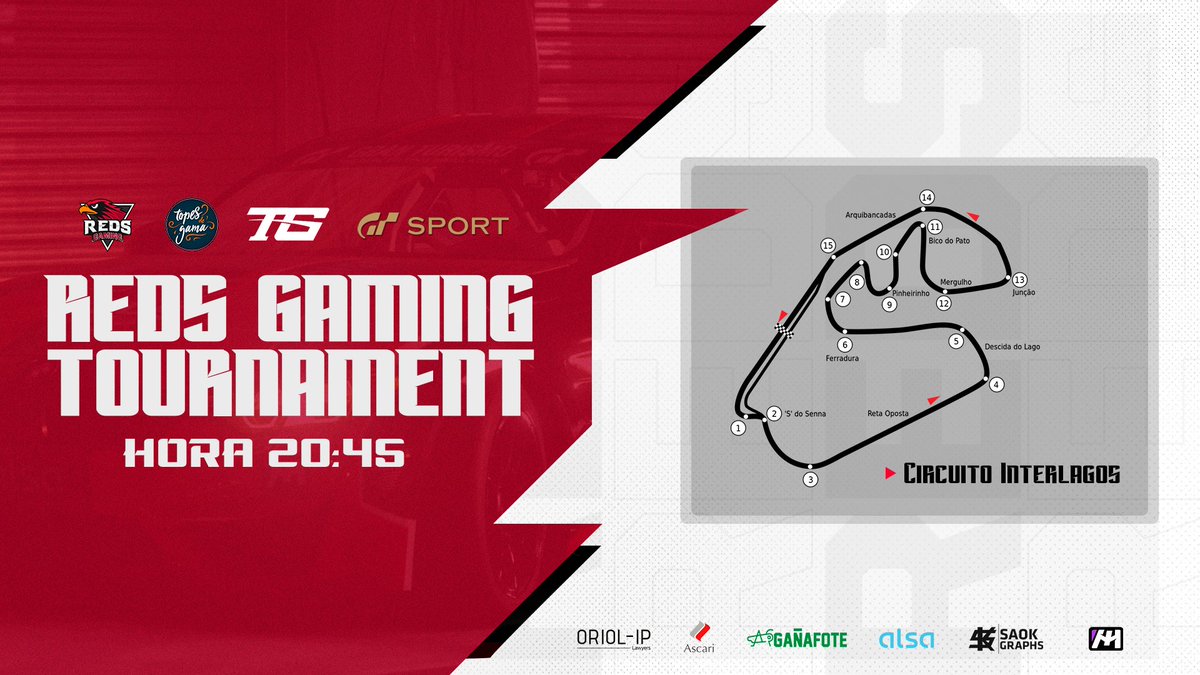 ¡Hoy tenemos la 2a carrera de nuestro campeonato en #interlagos, tendremos a 14 pilotos en pista luchando por el podio!

📺 Todo en el canal de <a href="/TopesdGama/">Topes de Gama</a>:
twitch.tv/tdglives?sr=a

🎙️En cabina tendremos a <a href="/jaume_jlb/">Jaume Lahoz</a> y <a href="/HerraizM/">Mario Herraiz</a>

#GoReds🔴🦅