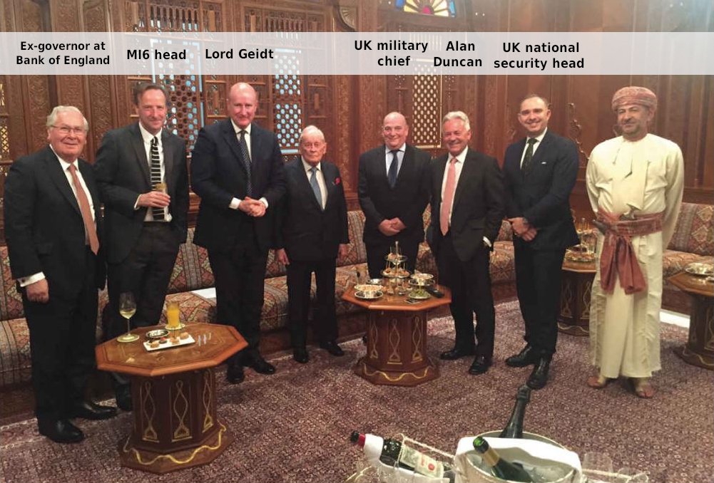 Rasputinish's tweet photo. A Shadowy World of #British "#Advisers" to #Gulf States #Autocrats (#Dictators) & how @BorisJohnsonโs new "Ethics Adviser" & a vast array of #Brit "#worthies" make secret trips to Gulf #Dictatorships - all in the name of #WarCommerce : Guns+Planes+Money
https://t.co/s8js0fYb9g https://t.co/j1YbHDgAB8