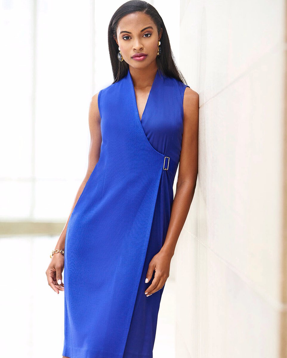 misookofficial's tweet photo. This Knit and Satin Wrap Dress is such a stunning style you can wear from professional engagements to elegant occasions and beyond. Shop yours today. #Misook #MisookMoment | https://t.co/kYMcZ0ET1e https://t.co/45S0Ld5OUV
