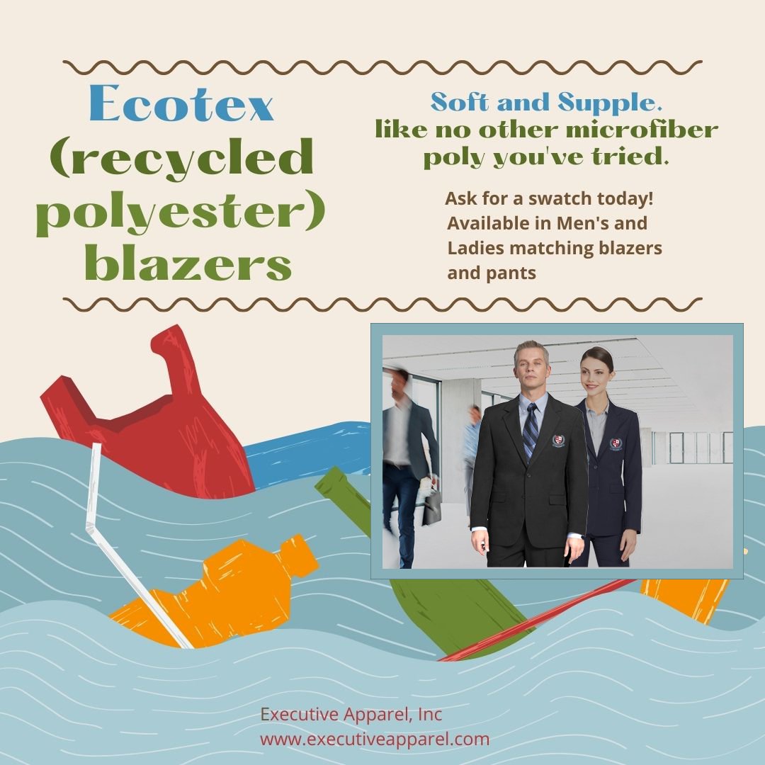 ExecApparel's tweet image. EcoTex Blazers and Pants are good for the environment and good for your Customers. executiveapparel.com/brands/ecotex-…