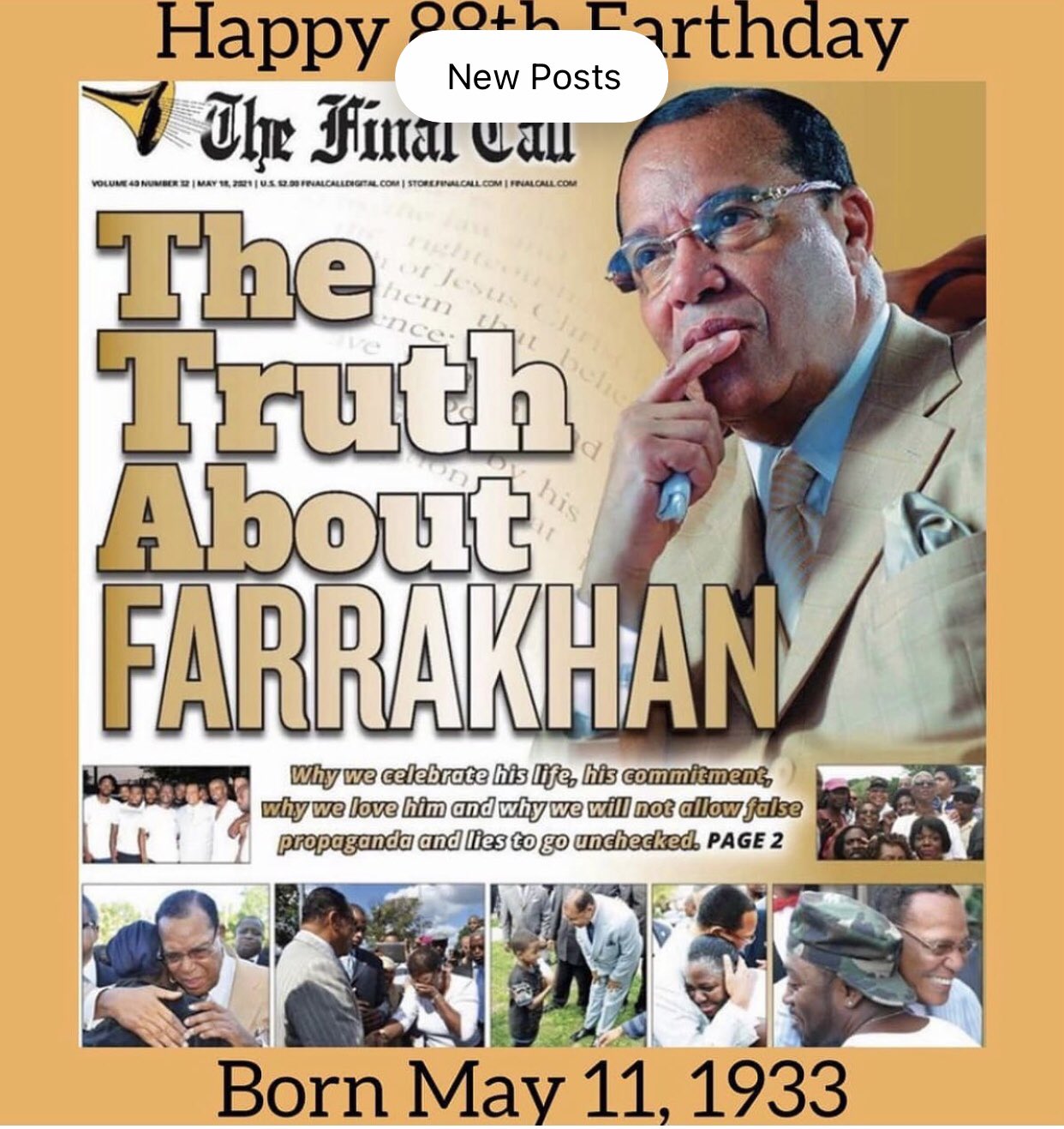 Happy 88th Birthday to the Honorable Brother Minister Louis Farrakhan    