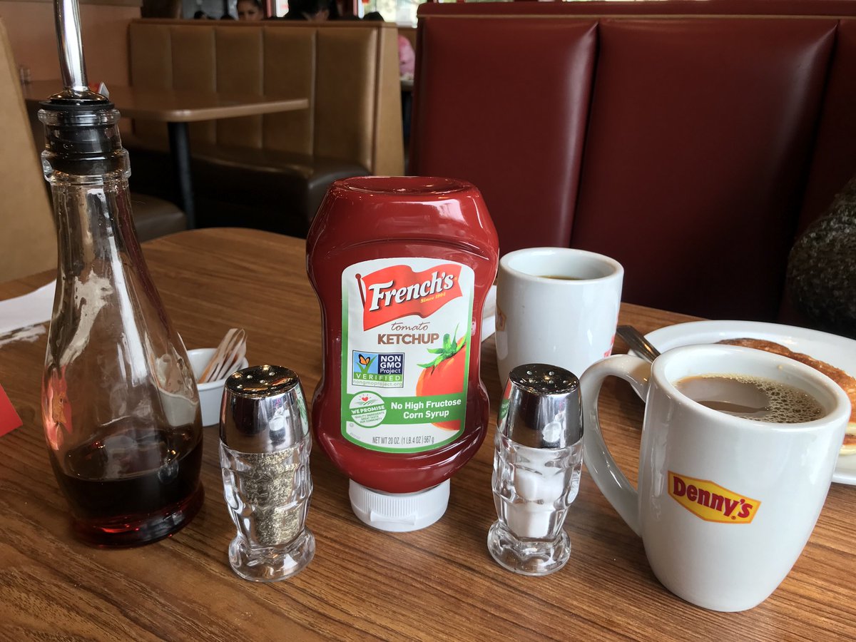 DreamscapeInvst's tweet image. Denny’s at Disneyland! Actual condiments on the table. This must be reported to ⁦@GavinNewsom⁩ immediately. On second thought ⁦@recallgavin2020⁩ instead.