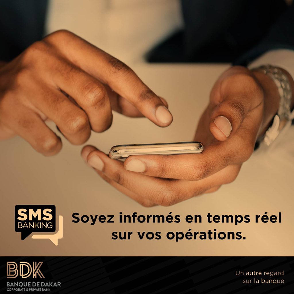 Banque de Dakar c’est l’information en temps réel sur vos opérations.

#BanqueDeDakar
#UnAutreRegardSurLaBanque